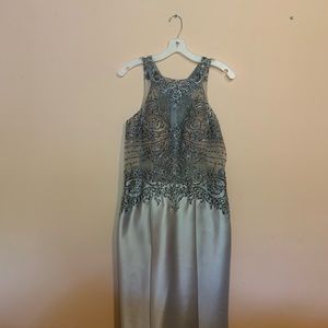 Beaded Lace and Silk Prom Dress